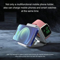 Wireless Charger, Magnetic Folding 3-in-1 Wireless Charging Station Suitable for iPhone 16/15/14/13/12 Series ,iwatch, AirPods