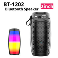 Lanfy# BT-1202 Portable Bluetooth Speaker with Colorful 360 LED Light Show
