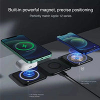 Wireless Charger, Magnetic Folding 3-in-1 Wireless Charging Station Suitable for iPhone 16/15/14/13/12 Series ,iwatch, AirPods