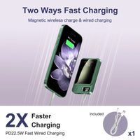 10000mAh Power Bank Magnetic Wireless Charger PD 22.5W Fast Charging for iPhone 15/14/13/12/Pro Max/Pro/Plus/Mini/ AirPods 3/2