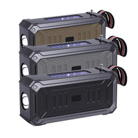 Solar Wireless Bluetooth Speaker Dual Solar Power Rechargeable  Flashlight  FM Radio TF USB MP3 Music Player Audio System