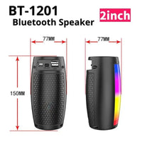 Lanfy# BT-1202 Portable Bluetooth Speaker with Colorful 360 LED Light Show
