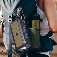 Solar Wireless Bluetooth Speaker Dual Solar Power Rechargeable  Flashlight  FM Radio TF USB MP3 Music Player Audio System